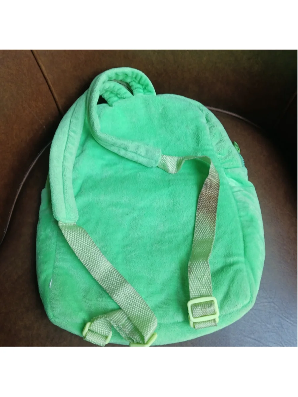 Pack Mates Kids Plush Backpack Bright Green OMGosh Zip Pouch Youth